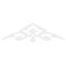 Ekena Millwork Pitch Whitman Architectural Grade PVC Gable Pediment, 72"W x 18"H x 1"P (6/12) GPP072X018X100WHI - alternate 5